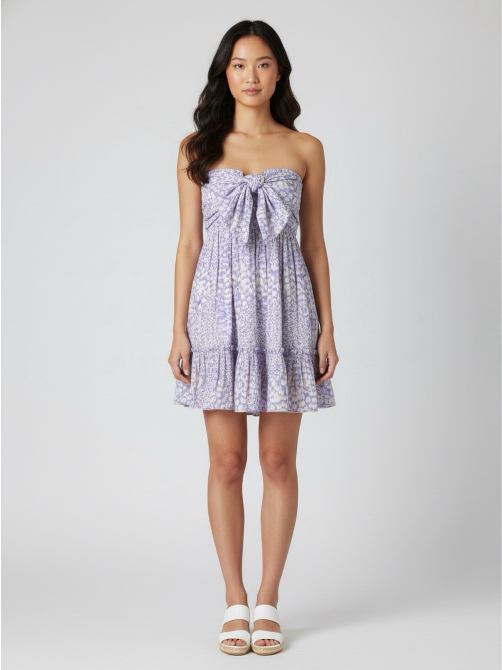 Strapless Lavender Bow Sundress - Women